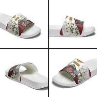 Latvia Slide Sandals Symbol With Latvians Patterns - Wonder Print Shop