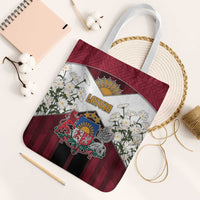 Latvia Tote Bag Symbol With Latvians Patterns - Wonder Print Shop
