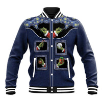 Western Yoke Baseball Jacket Grinch Art Parody Christmas - Wonder Print Shop