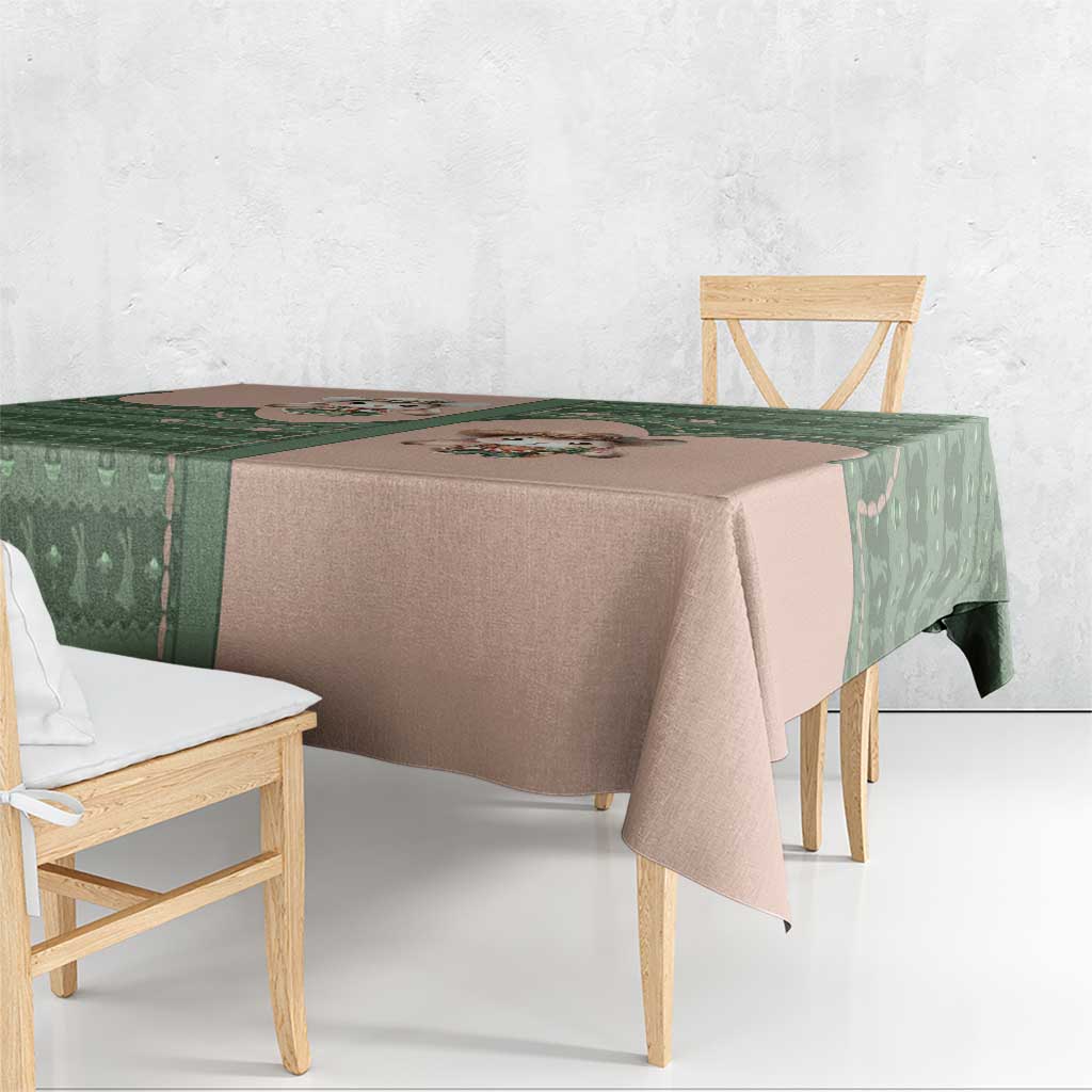 Western Yoke Tablecloth Rabbit Howdy Christmas - Wonder Print Shop