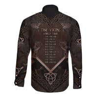 The Viking World Tour Long Sleeve Button Shirt Ancient Celtic Knot Patterns - Wonder Print Shop