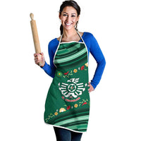 Mexico Football Apron Aztec Eagle With Mini Floral Patterns