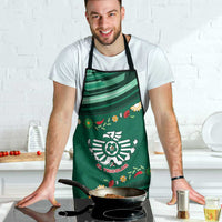 Mexico Football Apron Aztec Eagle With Mini Floral Patterns