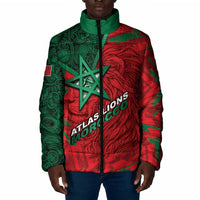 Custom Morocco Football Padded Jacket Pentagram Red Lion African