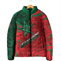 Custom Morocco Football Padded Jacket Pentagram Red Lion African