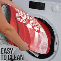 Custom Switzerland Football Bathroom Set Matterhorn Snow Shield