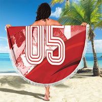 Custom Switzerland Football Beach Blanket Matterhorn Snow Shield