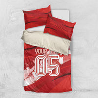 Custom Switzerland Football Bedding Set Matterhorn Snow Shield