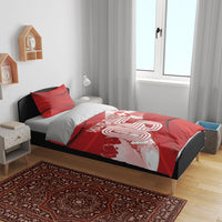 Custom Switzerland Football Bedding Set Matterhorn Snow Shield