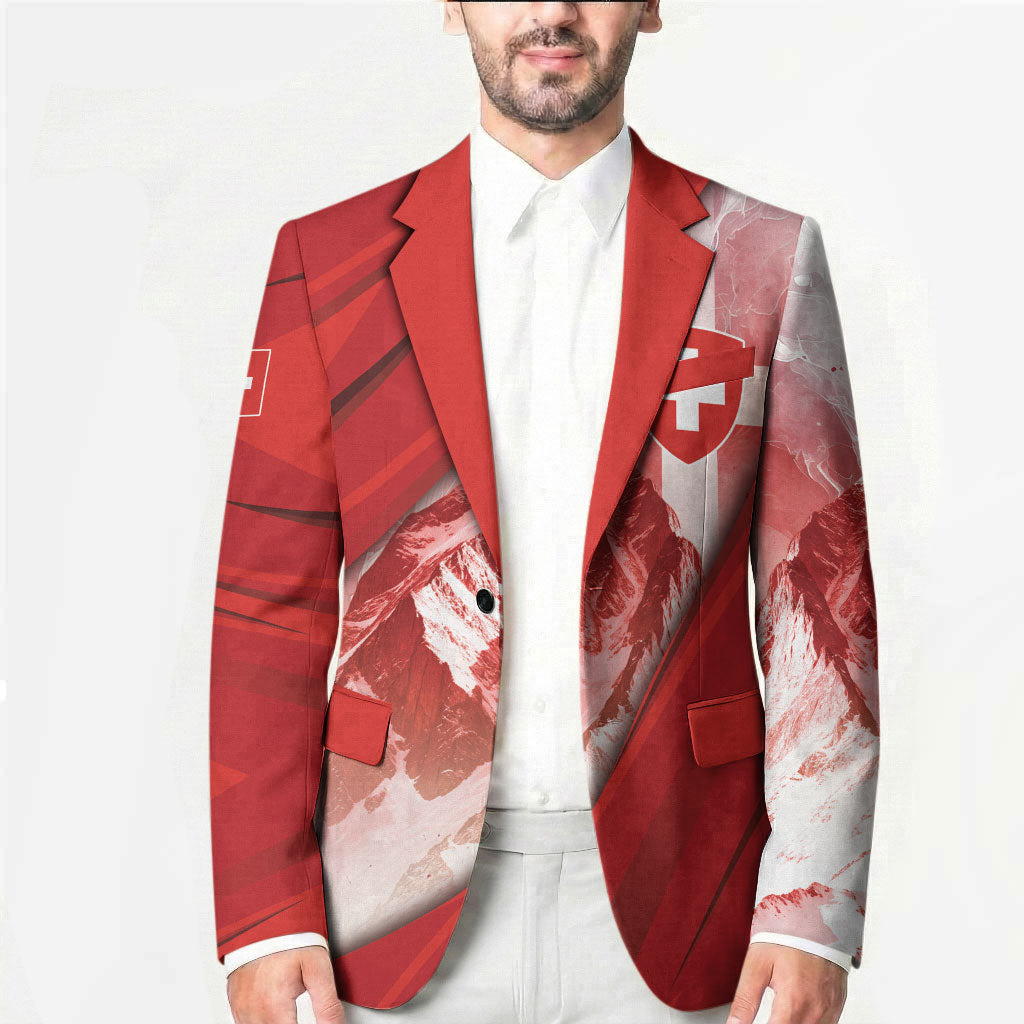 Custom Switzerland Football Blazer Matterhorn Snow Shield
