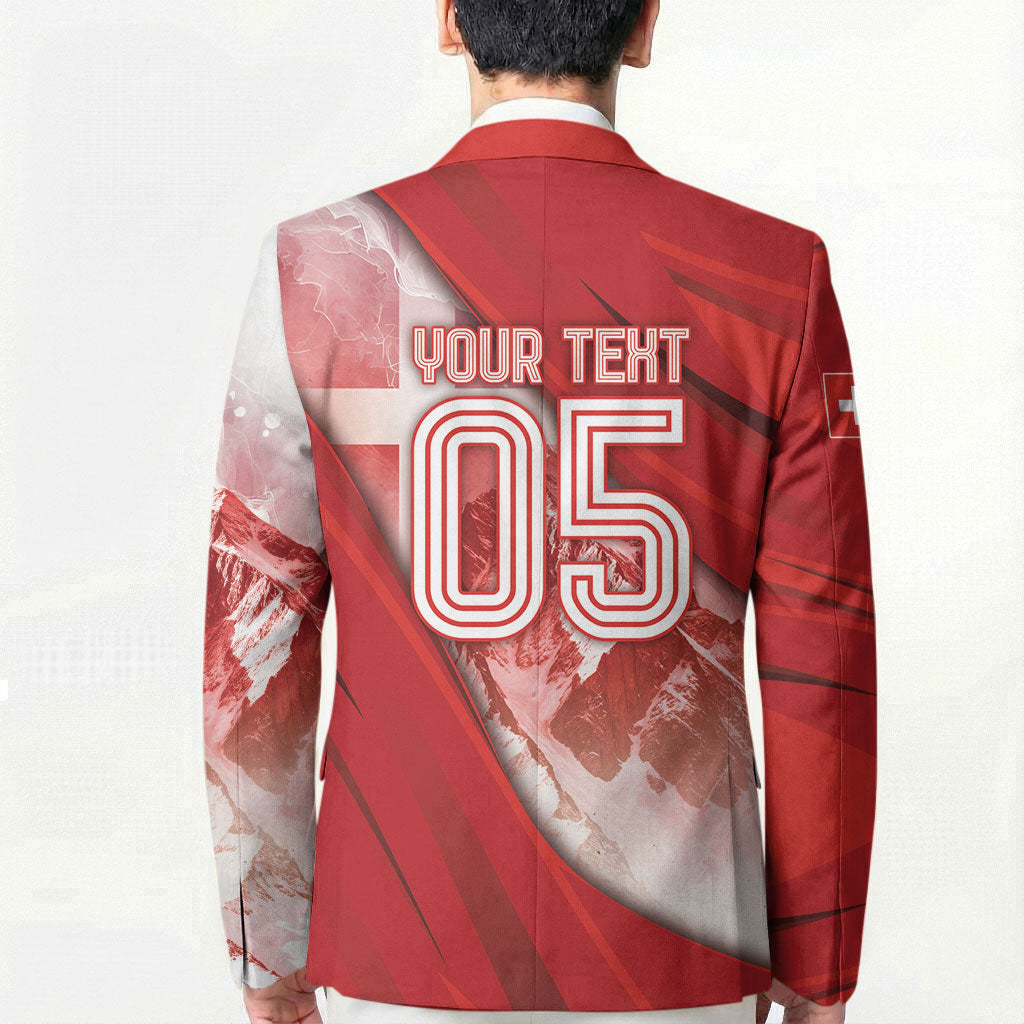 Custom Switzerland Football Blazer Matterhorn Snow Shield