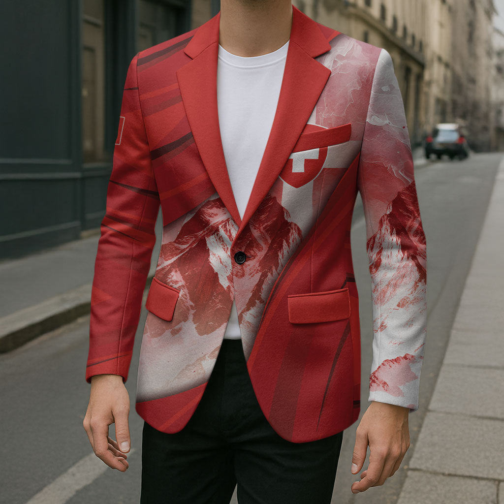Custom Switzerland Football Blazer Matterhorn Snow Shield