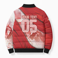 Custom Switzerland Football Bomber Puffer Jacket Matterhorn Snow Shield