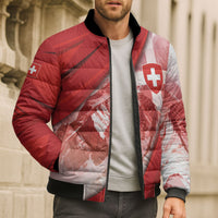 Custom Switzerland Football Bomber Puffer Jacket Matterhorn Snow Shield