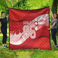 Custom Switzerland Football Quilt Matterhorn Snow Shield