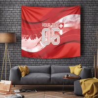Custom Switzerland Football Tapestry Matterhorn Snow Shield