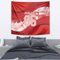 Custom Switzerland Football Tapestry Matterhorn Snow Shield