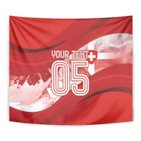 Custom Switzerland Football Tapestry Matterhorn Snow Shield