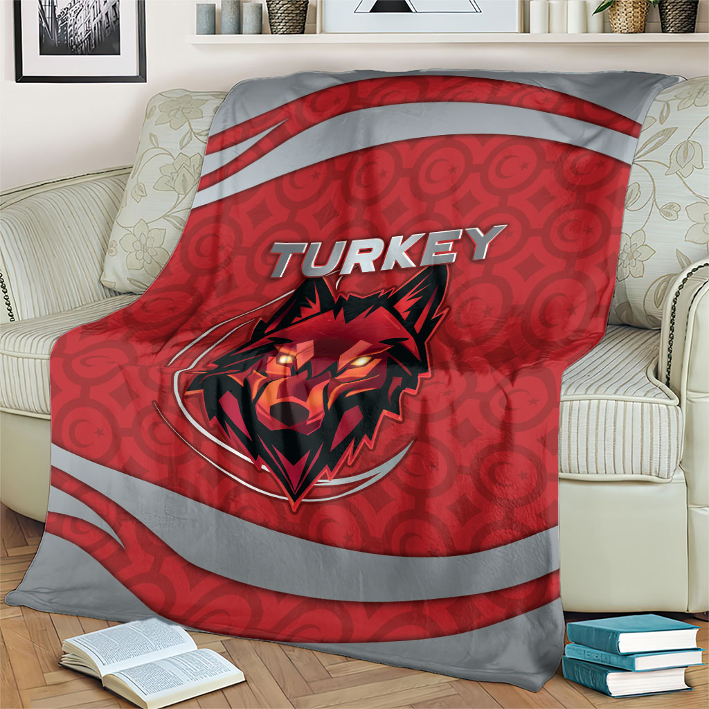 Turkey Football Blanket Asena Wolf Crest Unique Style