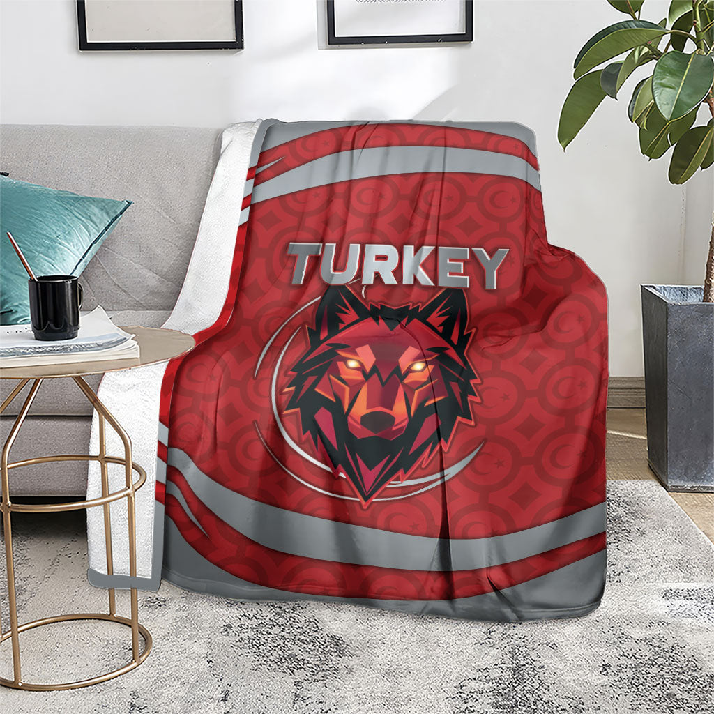 Turkey Football Blanket Asena Wolf Crest Unique Style