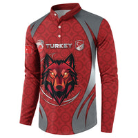 Custom Turkey Football Button Sweatshirt Asena Wolf Crest Unique Style