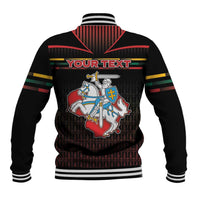 Personalized Lithuania Baseball Jacket Knight In Armor With Map - Wonder Print Shop
