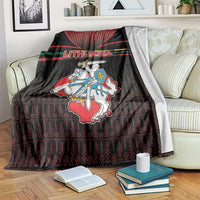 Lithuania Blanket Knight In Armor With Map - Wonder Print Shop