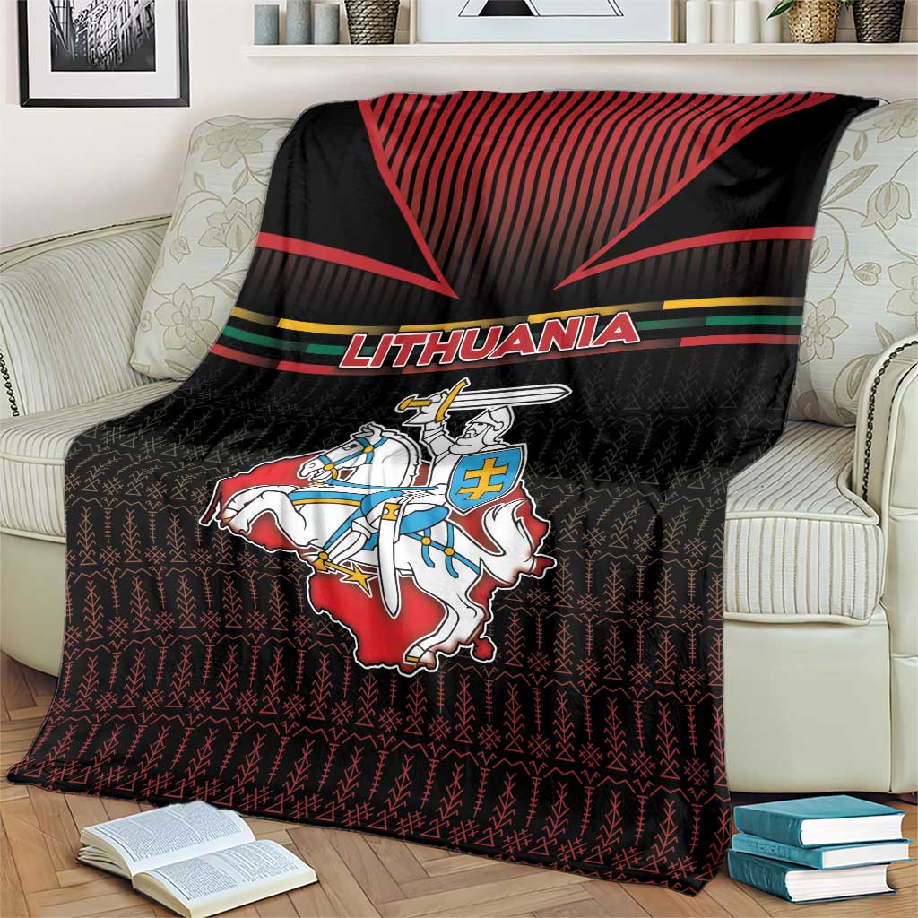 Lithuania Blanket Knight In Armor With Map - Wonder Print Shop