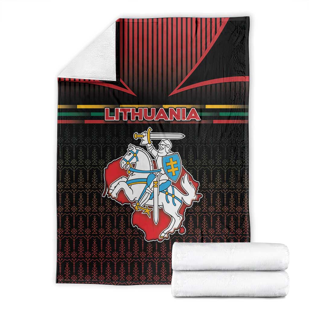 Lithuania Blanket Knight In Armor With Map - Wonder Print Shop