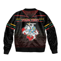 Personalized Lithuania Bomber Jacket Knight In Armor With Map - Wonder Print Shop