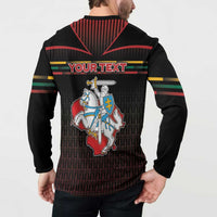 Personalized Lithuania Button Sweatshirt Knight In Armor With Map - Wonder Print Shop