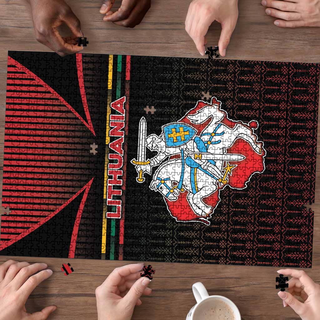 Lithuania Puzzle Knight In Armor With Map - Wonder Print Shop