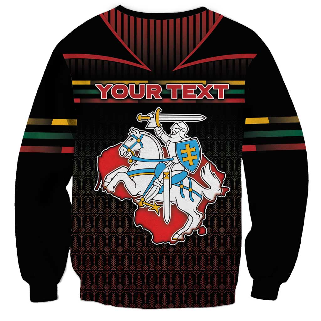 Personalized Lithuania Sweatshirt Knight In Armor With Map - Wonder Print Shop