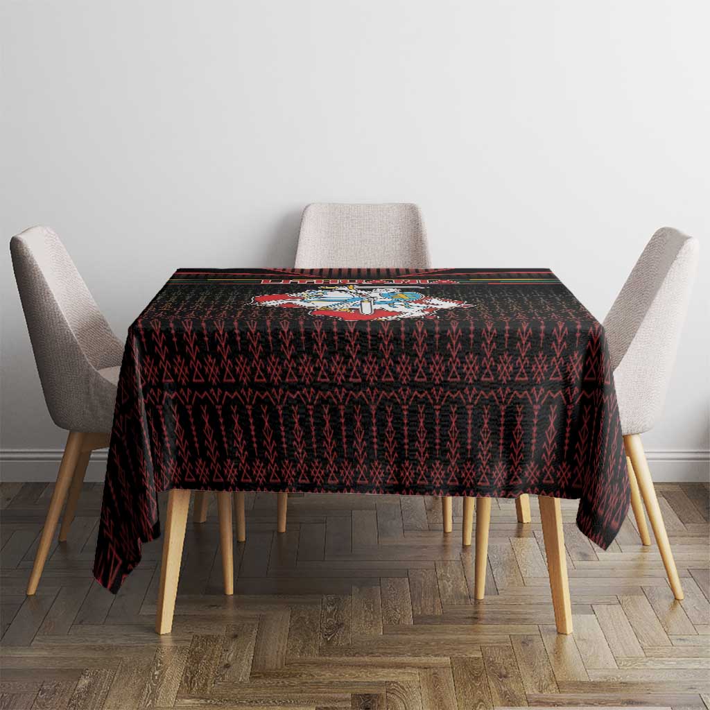 Lithuania Tablecloth Knight In Armor With Map - Wonder Print Shop