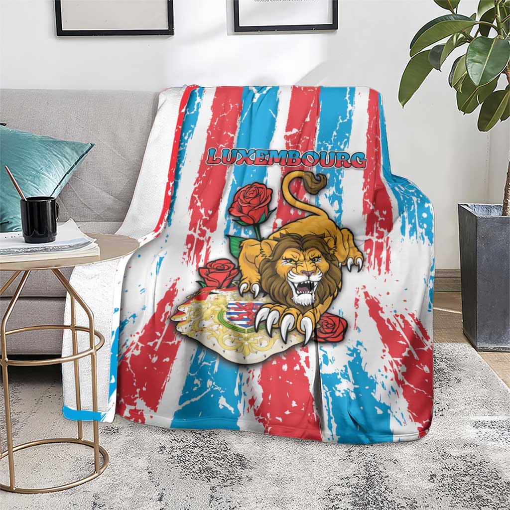 Luxembourg Blanket Red Lion With Coat Of Arms - Wonder Print Shop