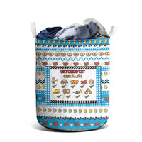Oktoberfest Checklist Laundry Basket Pixel Beer Pretzel Sausage Bavarian Pattern