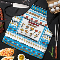 Oktoberfest Checklist Apron Pixel Beer Pretzel Sausage Bavarian Pattern