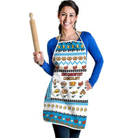 Oktoberfest Checklist Apron Pixel Beer Pretzel Sausage Bavarian Pattern