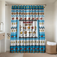 Oktoberfest Checklist Bathroom Set Pixel Beer Pretzel Sausage Bavarian Pattern