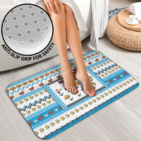 Oktoberfest Checklist Bathroom Set Pixel Beer Pretzel Sausage Bavarian Pattern