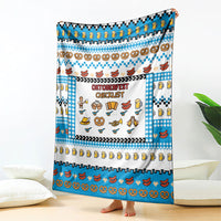 Oktoberfest Checklist Blanket Pixel Beer Pretzel Sausage Bavarian Pattern