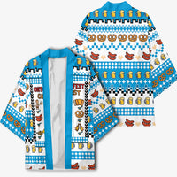 Oktoberfest Checklist Kimono Pixel Beer Pretzel Sausage Bavarian Pattern