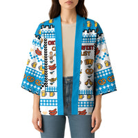 Oktoberfest Checklist Kimono Pixel Beer Pretzel Sausage Bavarian Pattern