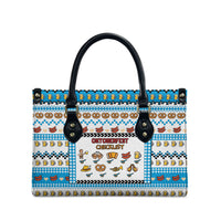 Oktoberfest Checklist Leather Bag Pixel Beer Pretzel Sausage Bavarian Pattern