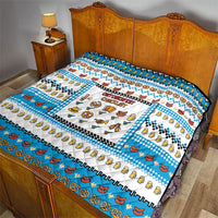 Oktoberfest Checklist Quilt Pixel Beer Pretzel Sausage Bavarian Pattern