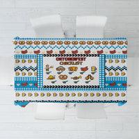 Oktoberfest Checklist Tablecloth Pixel Beer Pretzel Sausage Bavarian Pattern