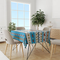 Oktoberfest Checklist Tablecloth Pixel Beer Pretzel Sausage Bavarian Pattern