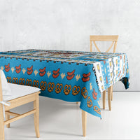Oktoberfest Checklist Tablecloth Pixel Beer Pretzel Sausage Bavarian Pattern