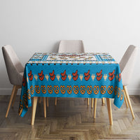 Oktoberfest Checklist Tablecloth Pixel Beer Pretzel Sausage Bavarian Pattern