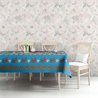 Oktoberfest Checklist Tablecloth Pixel Beer Pretzel Sausage Bavarian Pattern